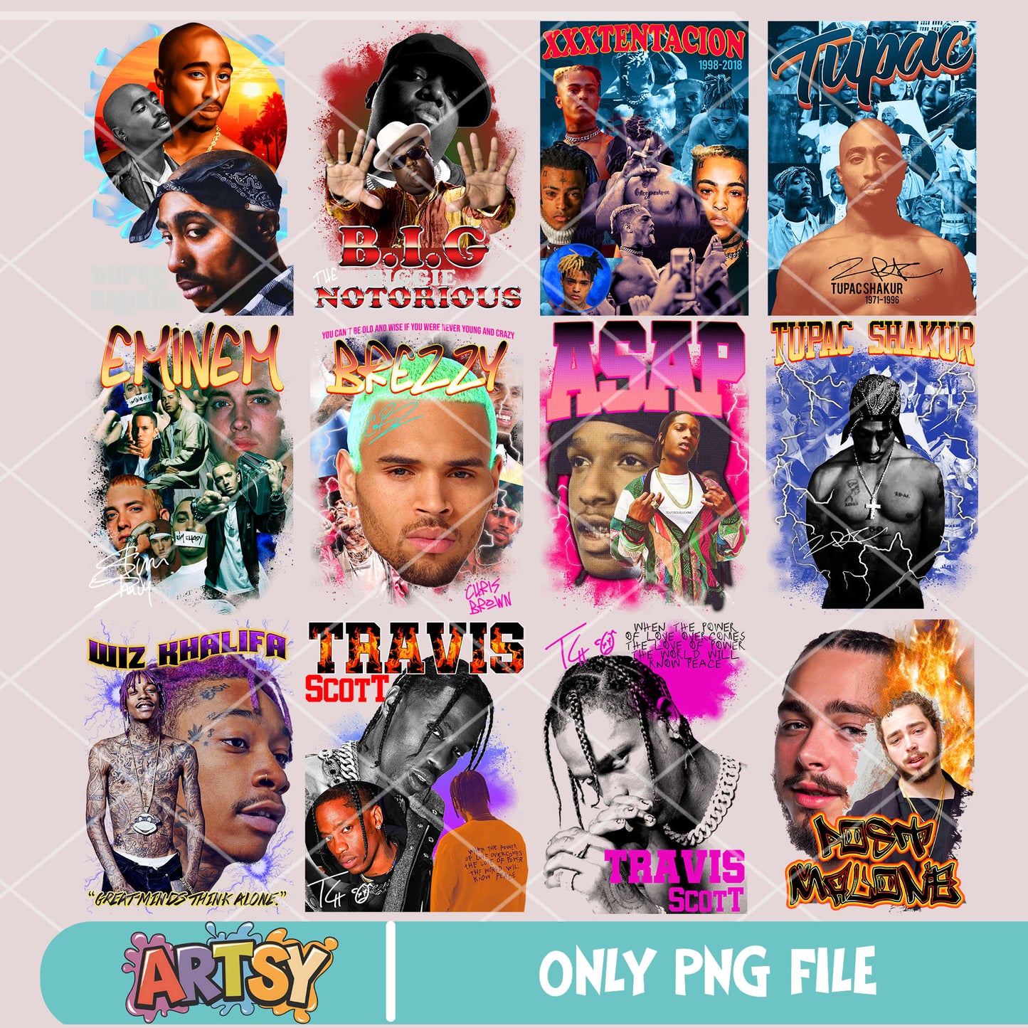 America rapper design png bundle, travis scott png, 2pac rapper png