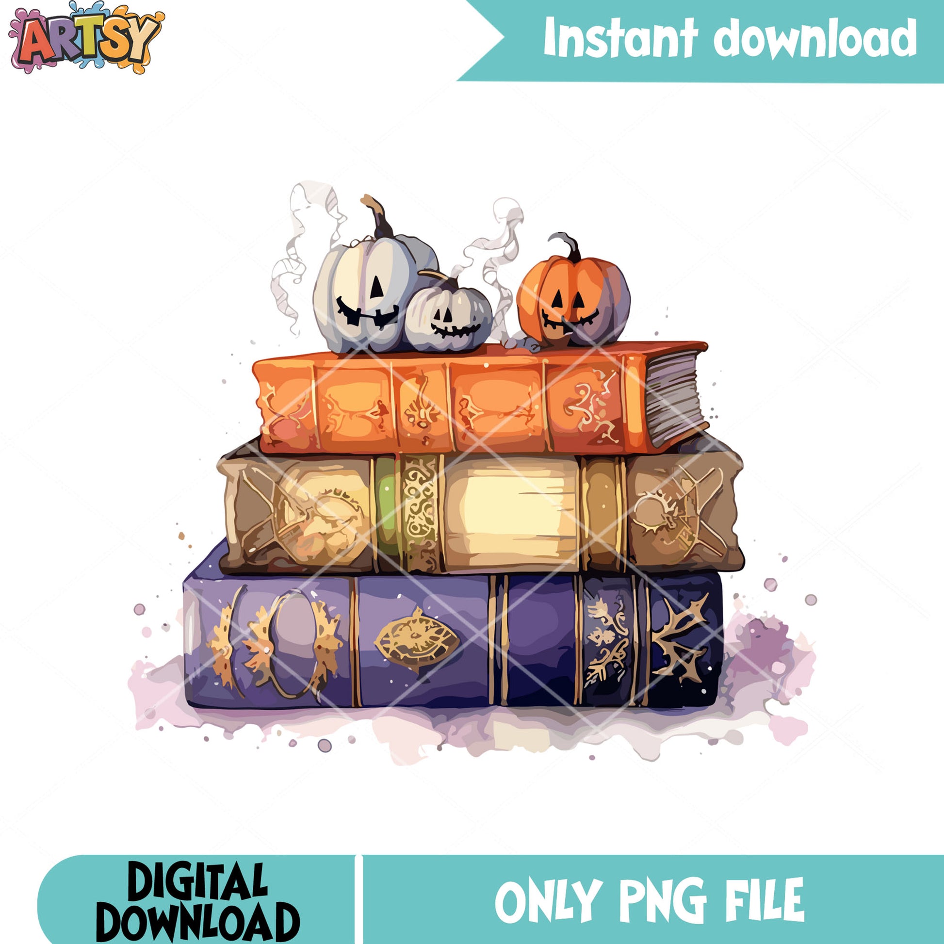 Ancessory book png, jack o lantern png, halloween scary png