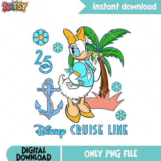 Anchor disney daisy png, disney cruise mickey png, daisy duck png