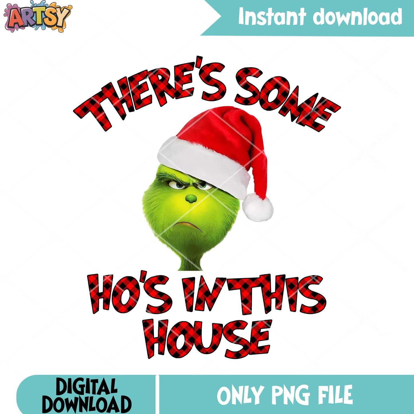 Angry face grinch monster png, merry christmas png, christmas card png