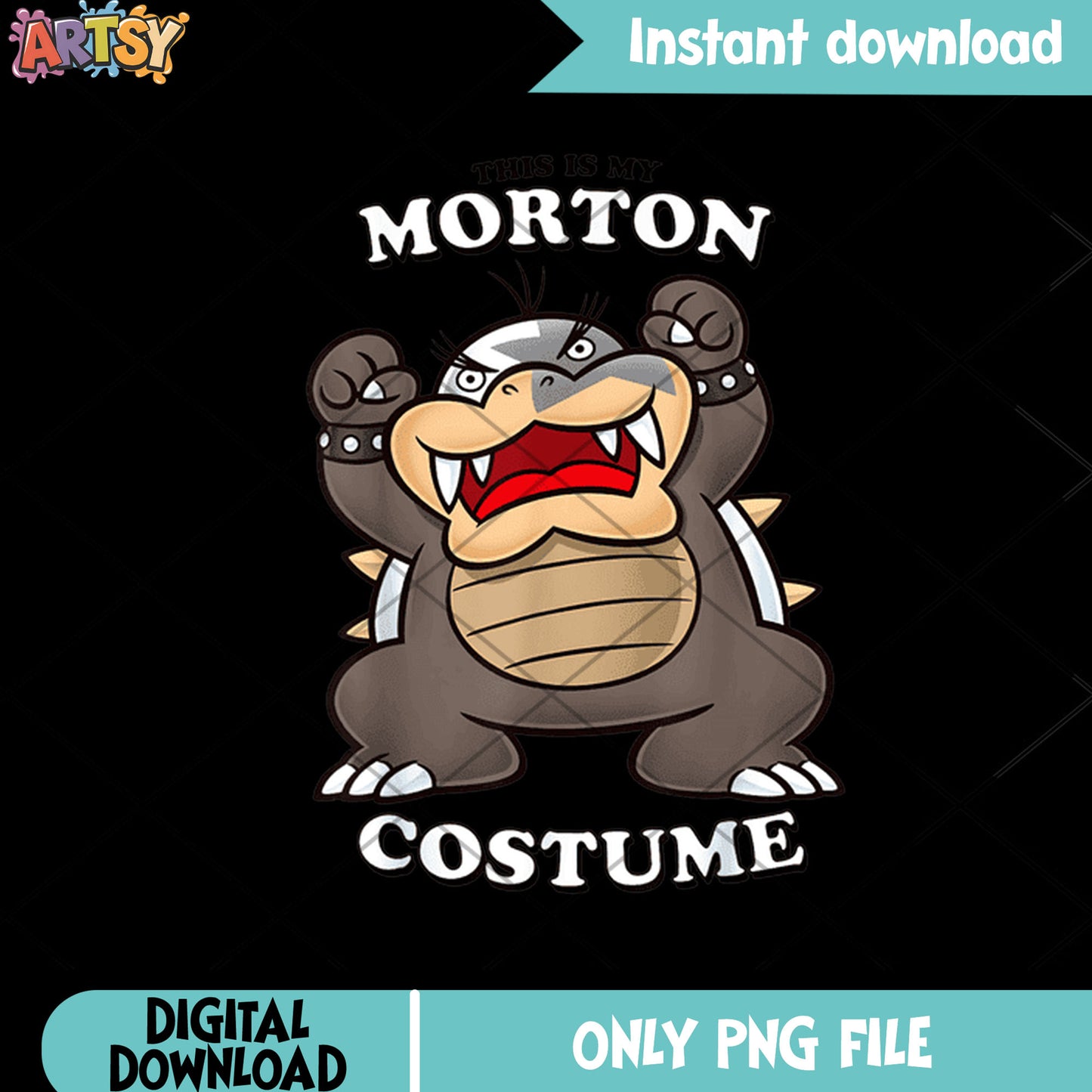 Angry super mario character png, morton costume png, nintendo art png