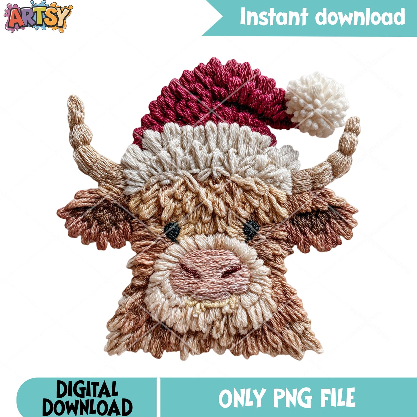 Animal buffalo costume png, christmas decor png, santa christmas​ png