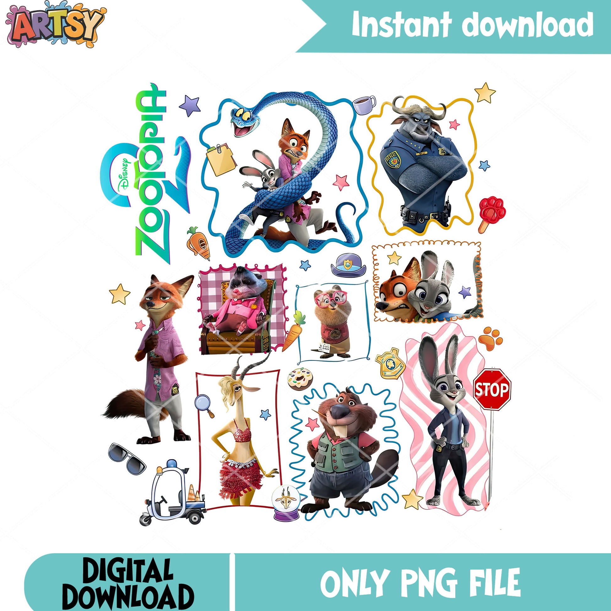 Animal disney movies png, zootopia 2 png, disney zootopia png