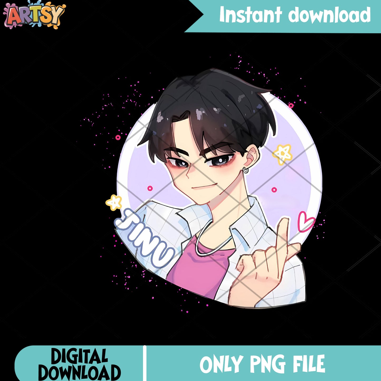 Anime Jinu sticker saja png, jinu png, kpop demon hunter png