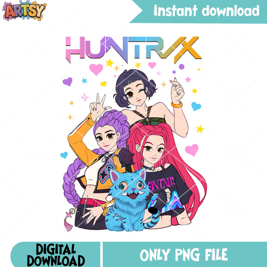 Anime huntrix with derpy png, derpy huntrix png, kpop huntrix png