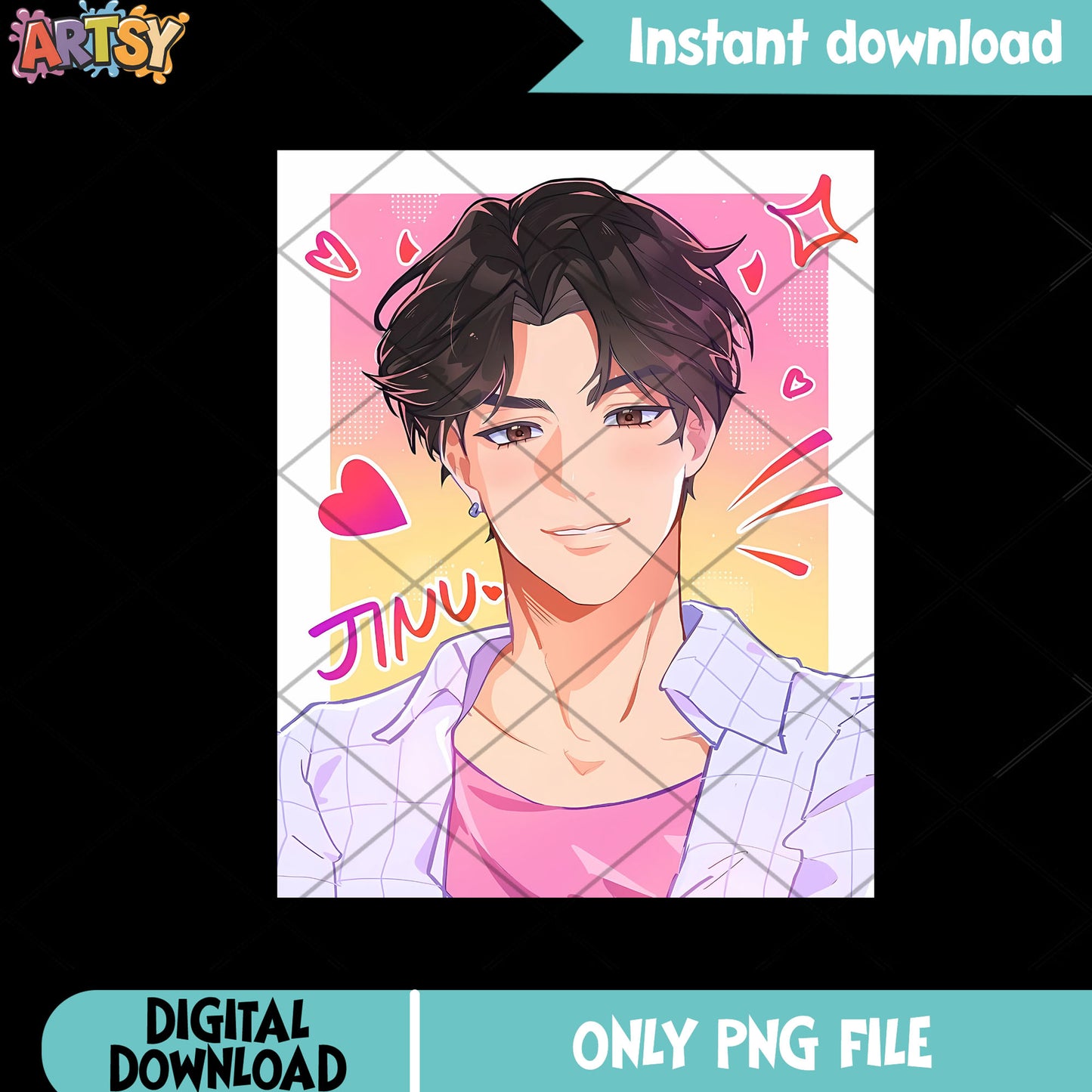 Anime jinu japanese png, jinu kpop demon hunter​ png, saja boys png