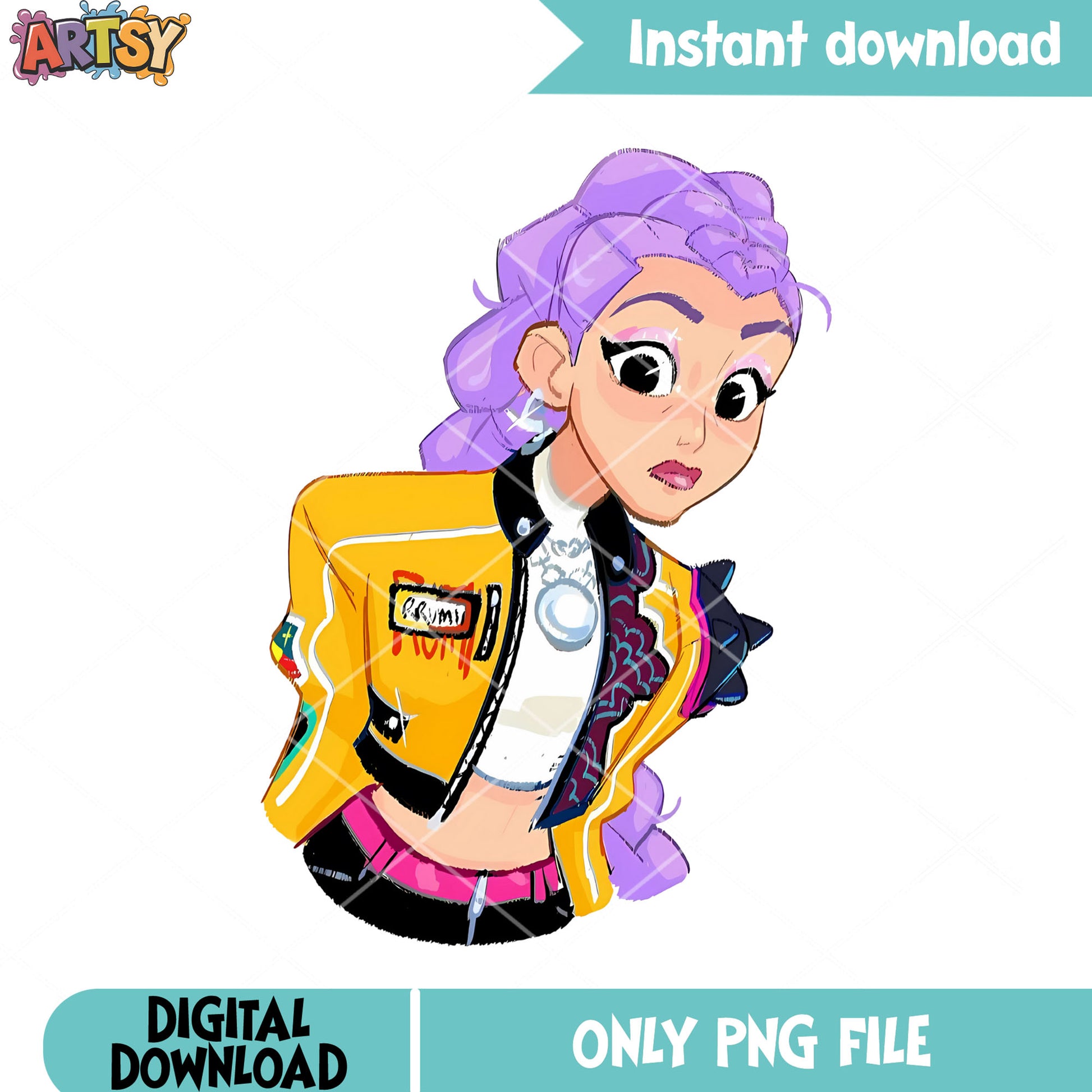 Anime style rumi huntrix png, kpop demon hunters png, huntrix png