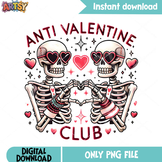 Anti valentine club png, happy valentine day png, valentine vibes png