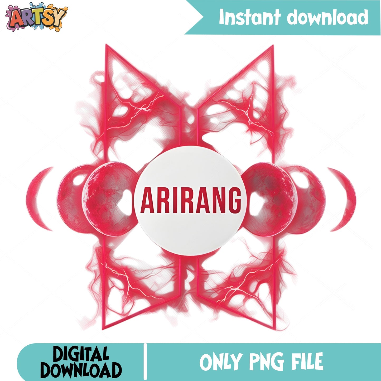Arirang Kpop Logo PNG, Korean Music Design PNG, Kpop Fan PNG