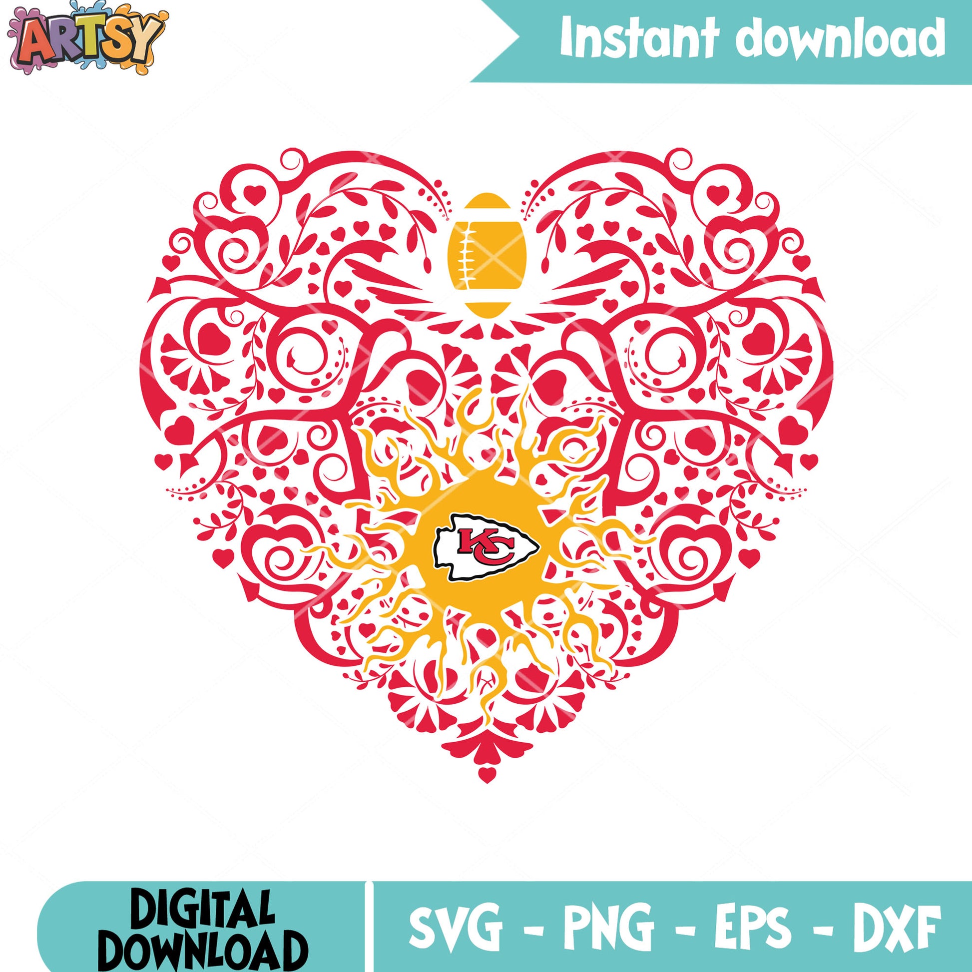 Arrowhead american football ball svg, kc chiefs svg, rugby svg