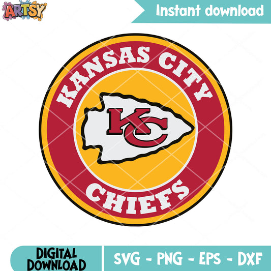 Arrowhead logo chiefs football svg, chiefs svg, kc chiefs​ svg