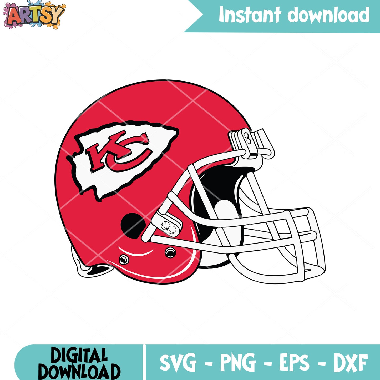 Arrowhead logo helmets svg, nfl helmets svg, kansas city chiefs svg