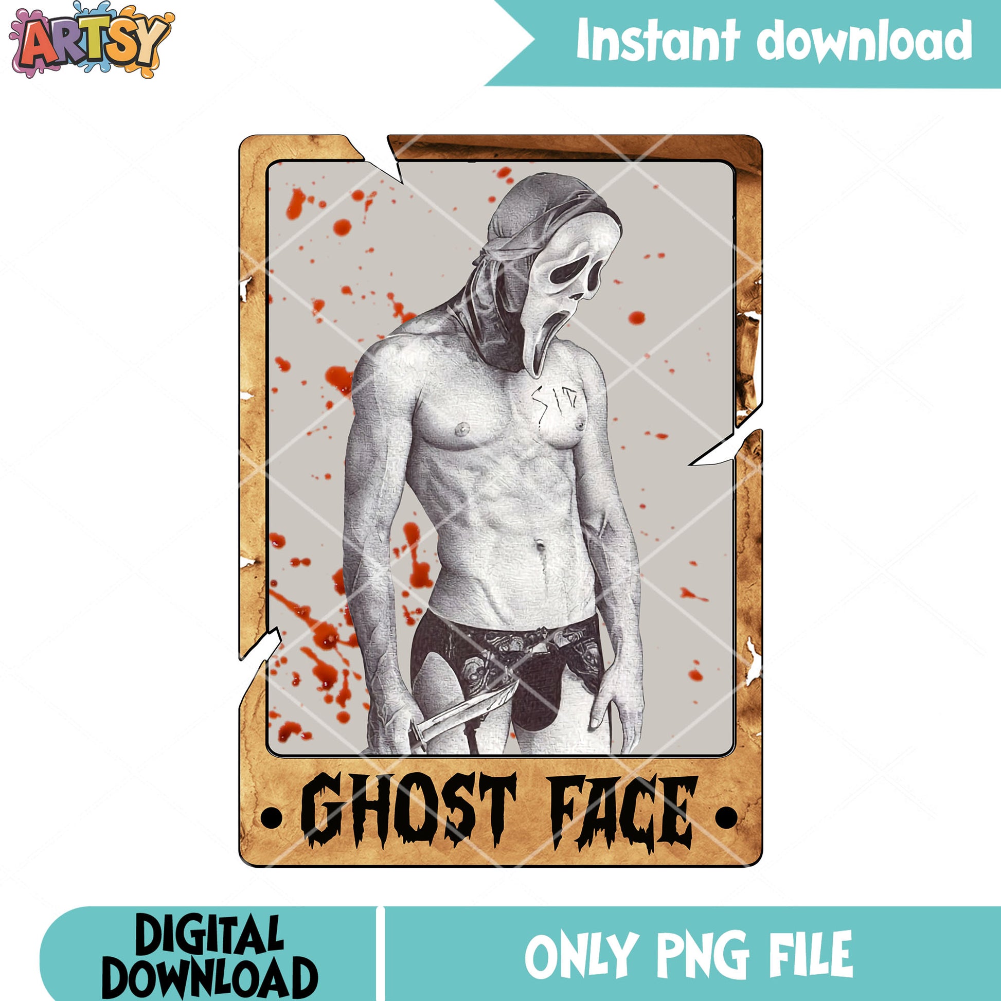 Art nude scary character png, ghost face png, scream movies png