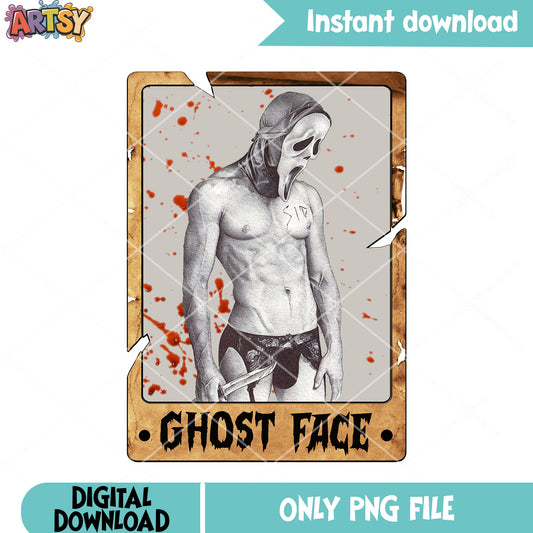 Art nude scary character png, ghost face png, scream movies png