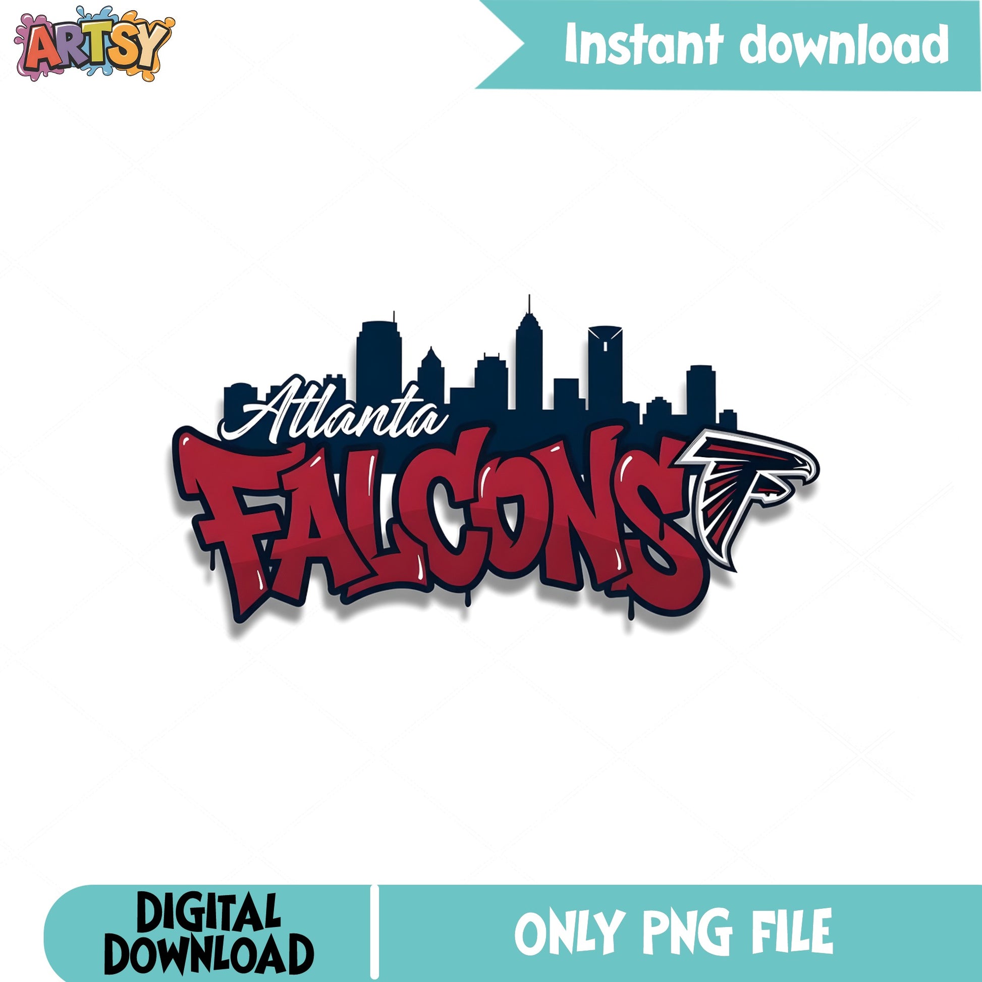 Atlanta Falcons PNG, NFL Football Team Skyline, Sports PNG