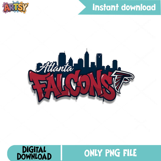 Atlanta Falcons PNG, NFL Football Team Skyline, Sports PNG