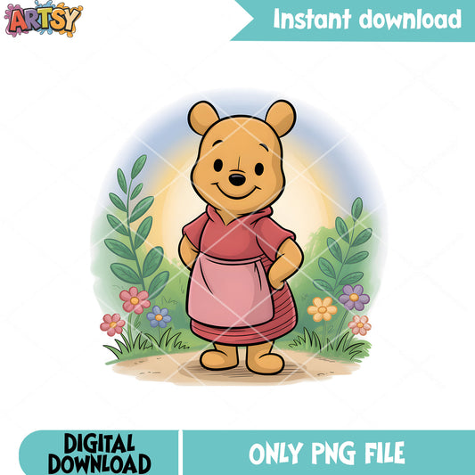 Aura pooh wife png, disney poster png, winnie the pooh png