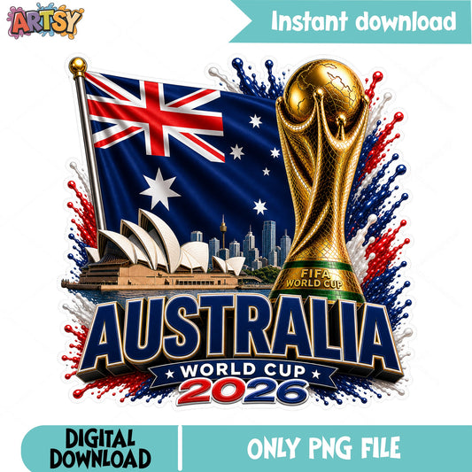 Australia World Cup 2026 PNG, Soccer Trophy PNG, Football PNG