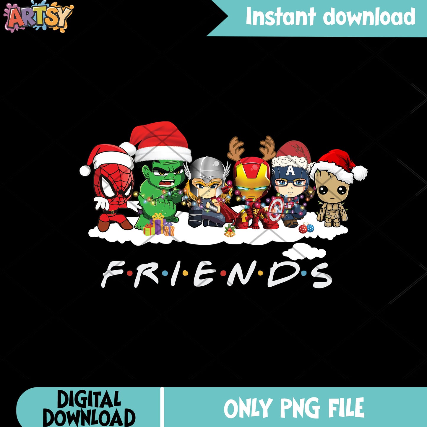 Avengers santa hat xmas png, marvel png, christmas costume png