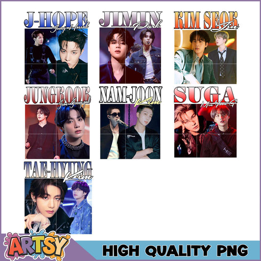 BTS PNG Bundle High Quality Images