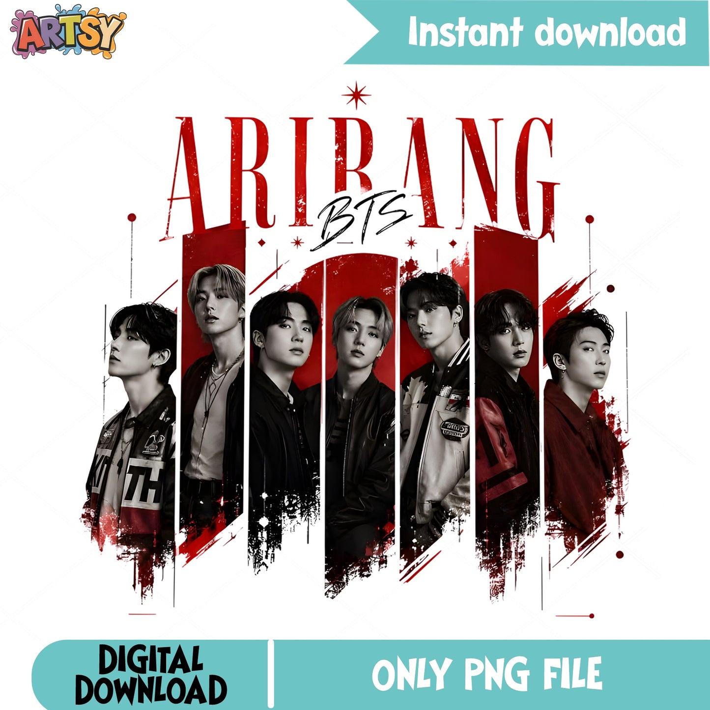 BTS Arirang PNG, Kpop Band Members PNG, BTS Fan Shirt PNG
