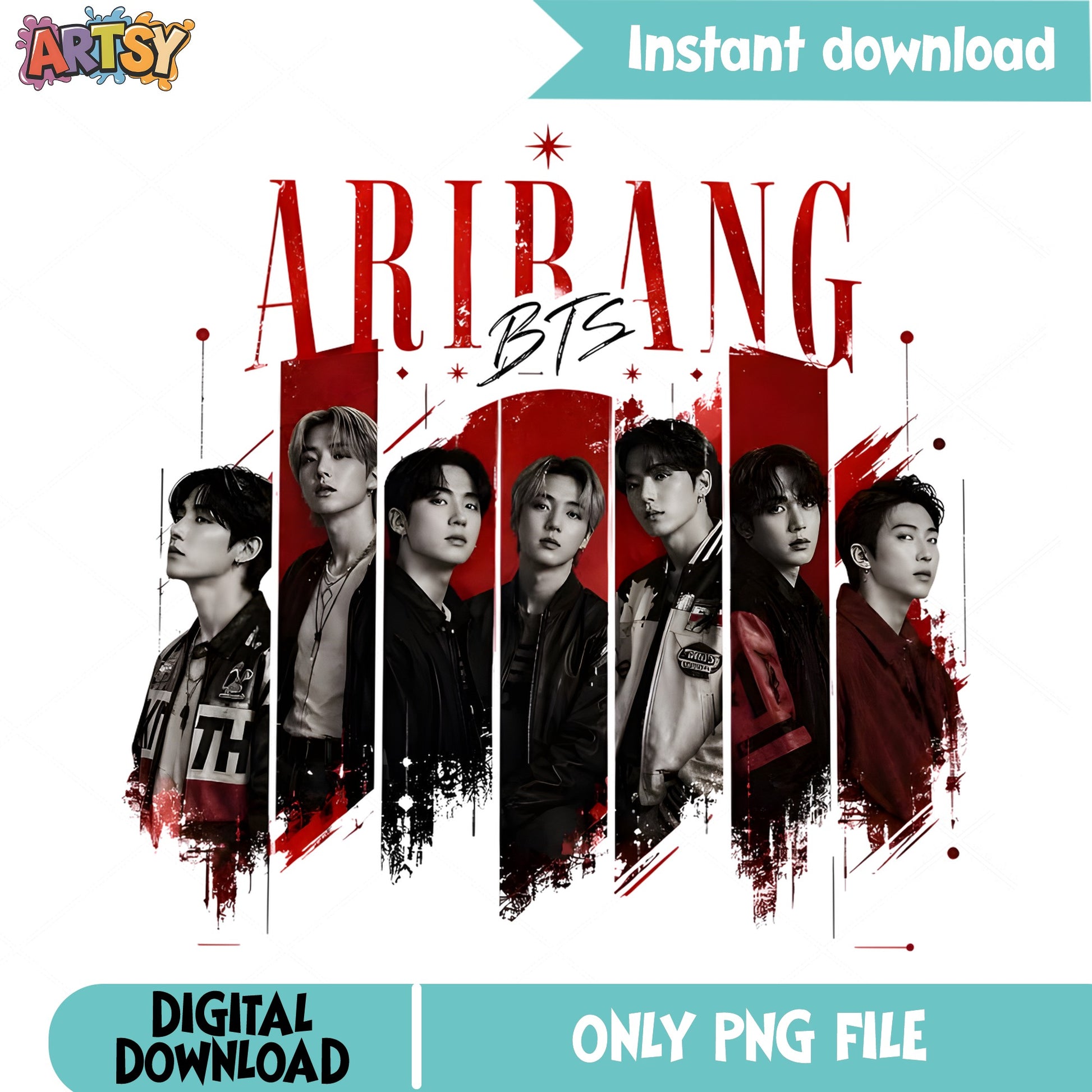 BTS Arirang PNG, Kpop Band Members PNG, BTS Fan Shirt PNG