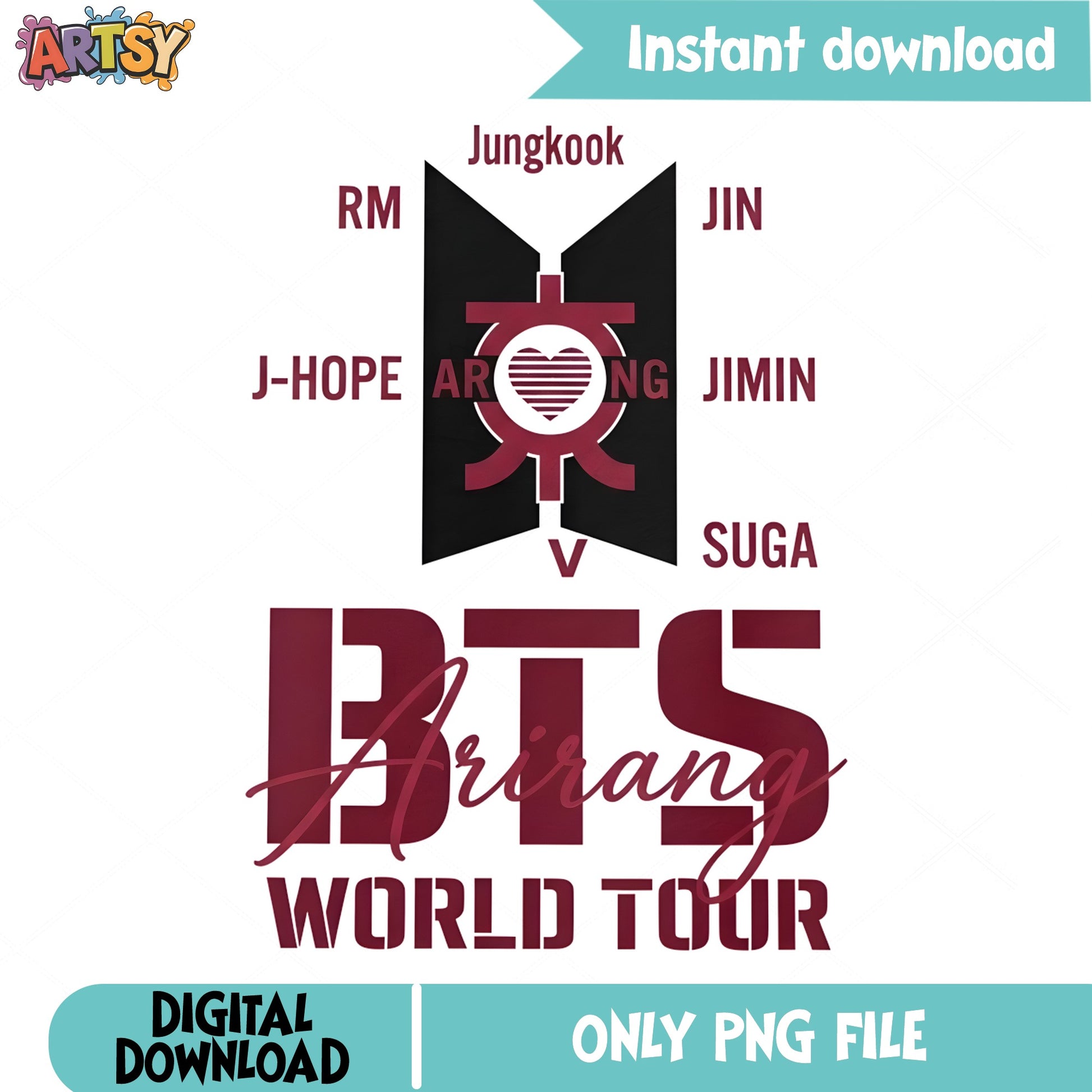 BTS World Tour Arirang PNG, Kpop Members PNG, BTS Army PNG