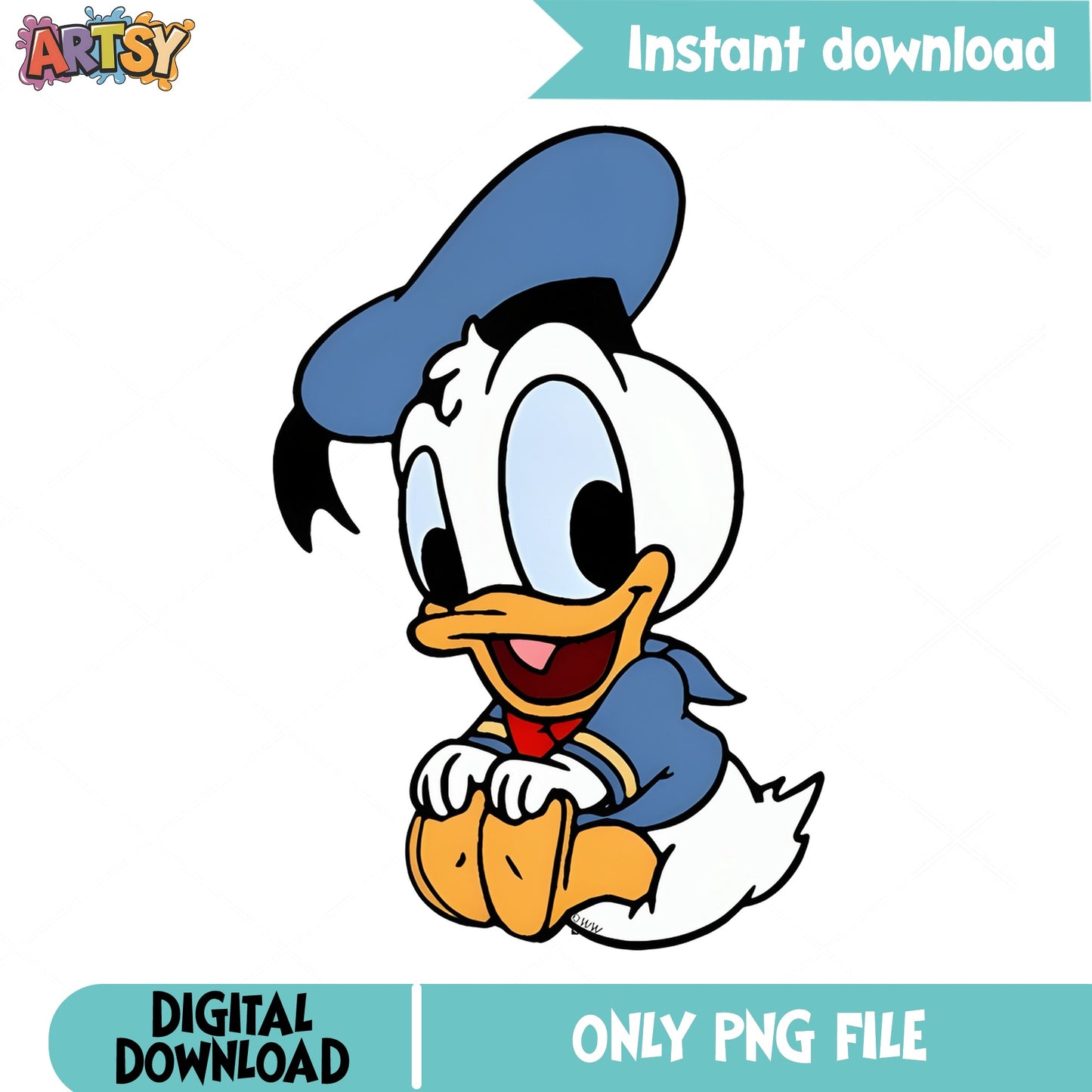 Baby Donald Duck PNG, Cute Disney Duck Clipart, Disney PNG