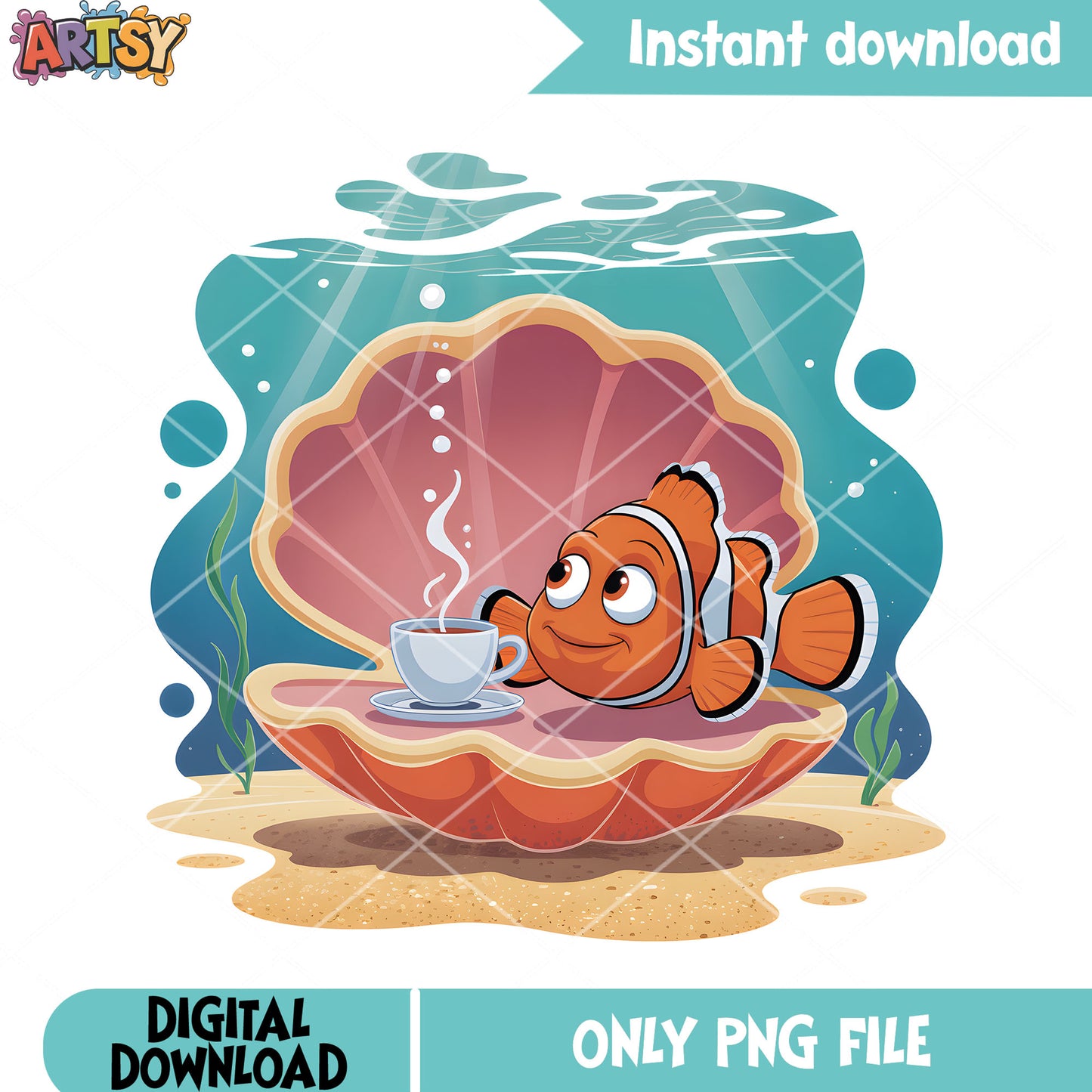 Baby clownfish nemo png, disney finding nemo png, nemo png