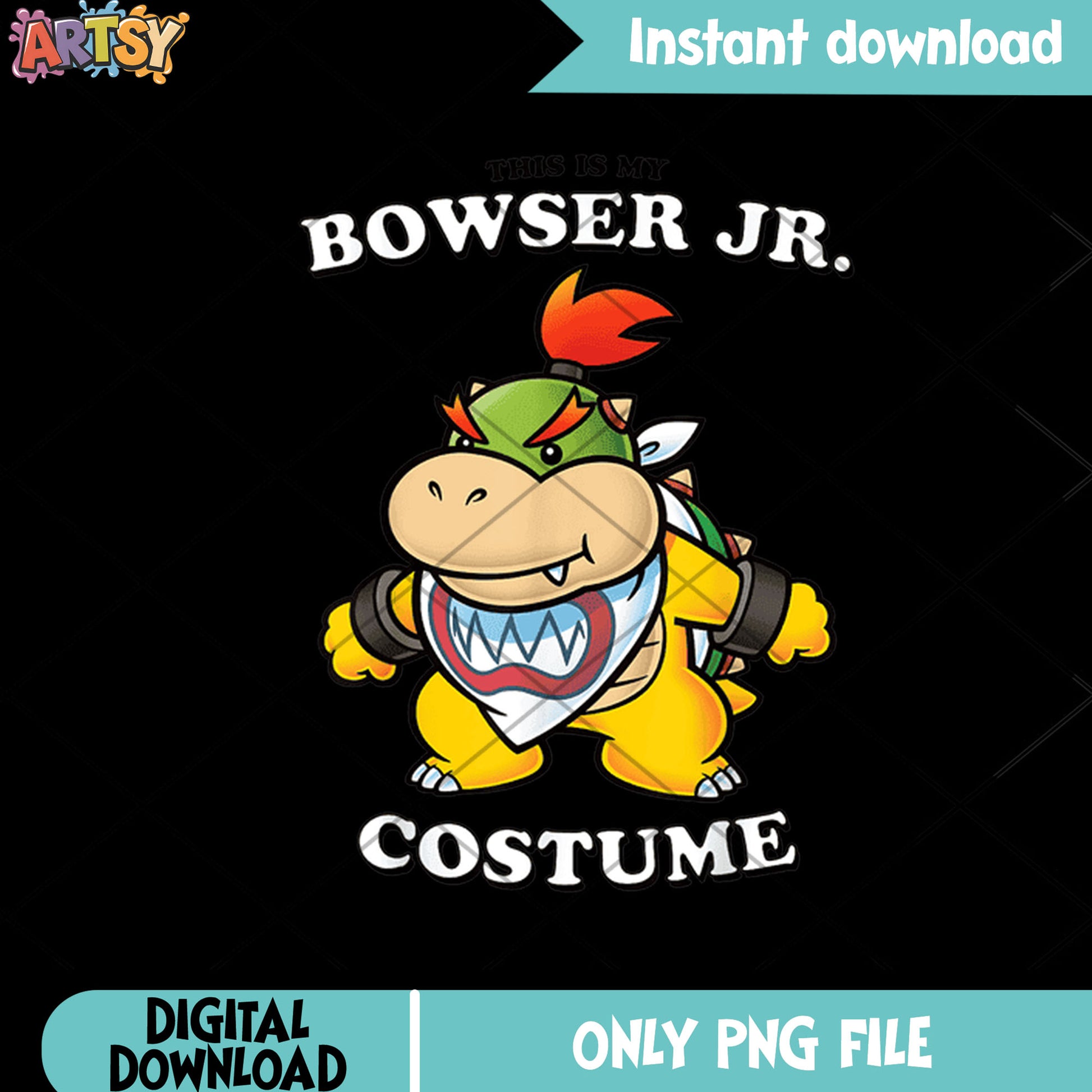 Baby cute Bowser jr png, mario video game png, bowser costume png