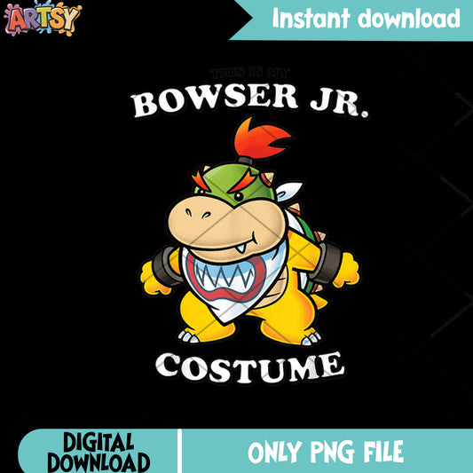 Baby cute Bowser jr png, mario video game png, bowser costume png