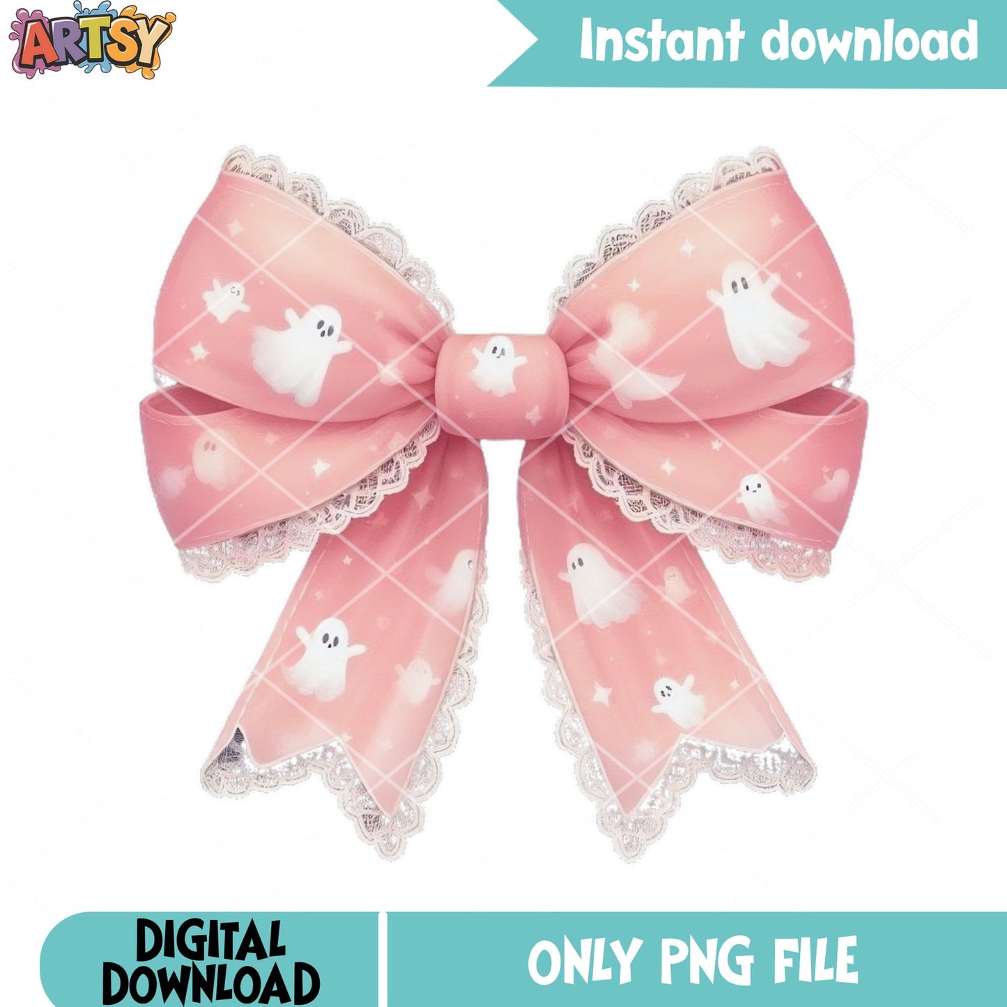 Baby ghost design png, Pink bow tie png, halloween scary png