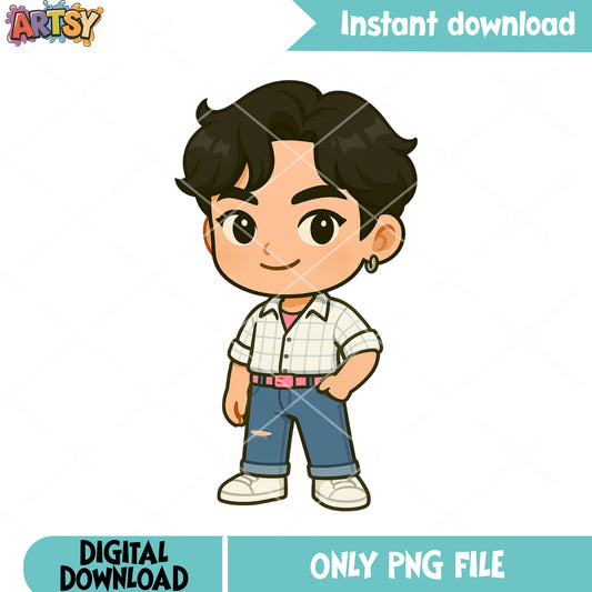 Baby jinu standing pose png, jinu saja png, love saja boys png