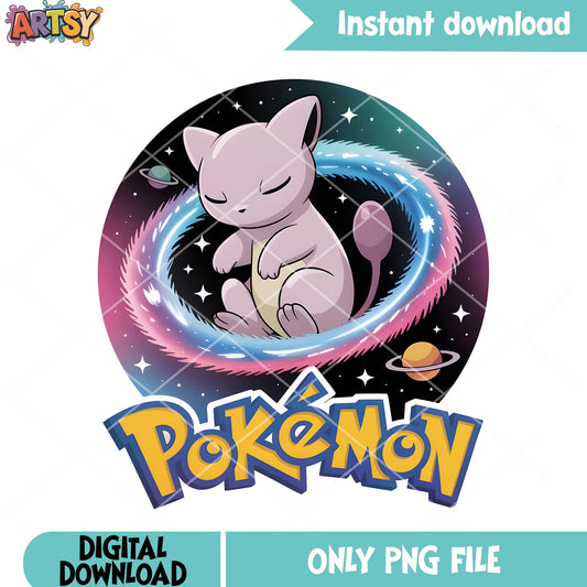 Baby mew pokemon png, pokemon poster png, pokemon festival png