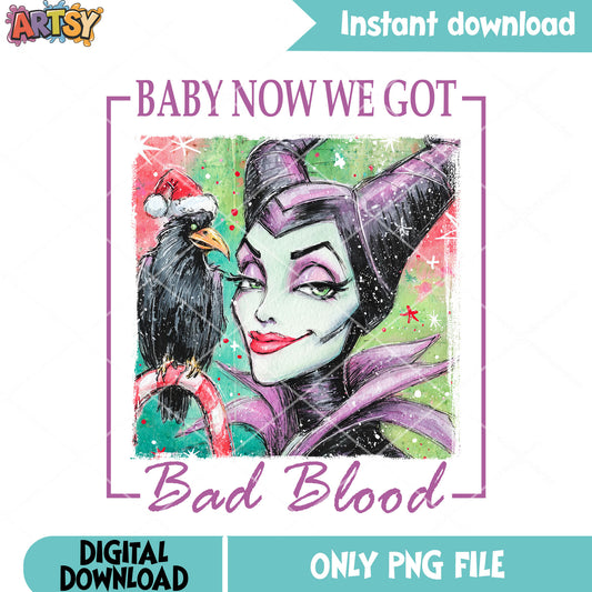 Baby now we got bad blood png, Maleficent png, disney christmas png