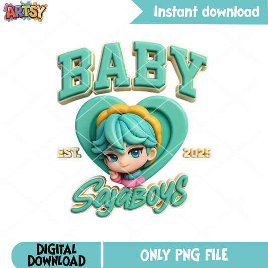 Baby saja boys est 2025 png, baby saja png, saja boys png