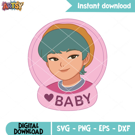 Baby saja pink kpop svg, baby saja svg, saja boys band svg