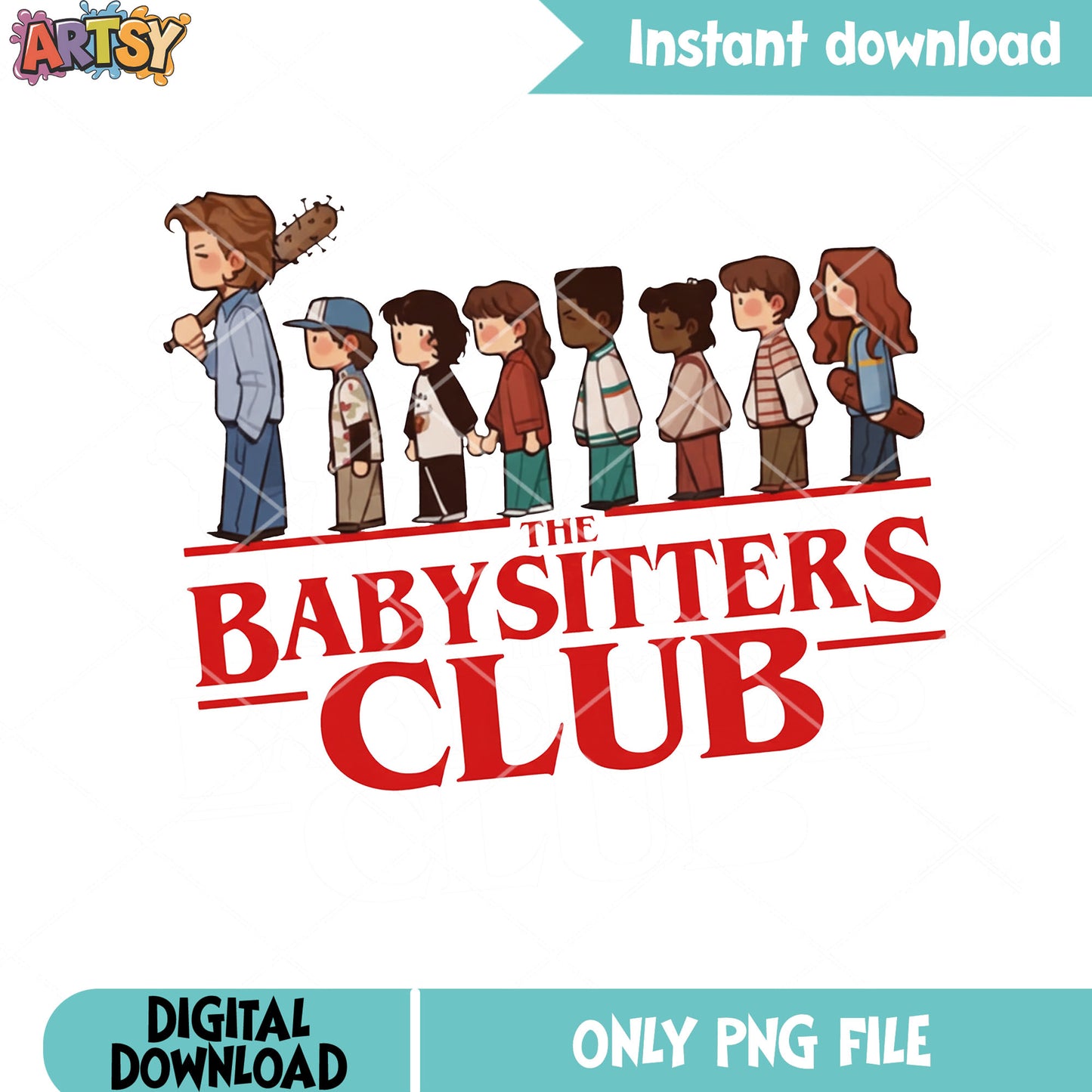 Baby sitters club png, strange things png, strange things movie png