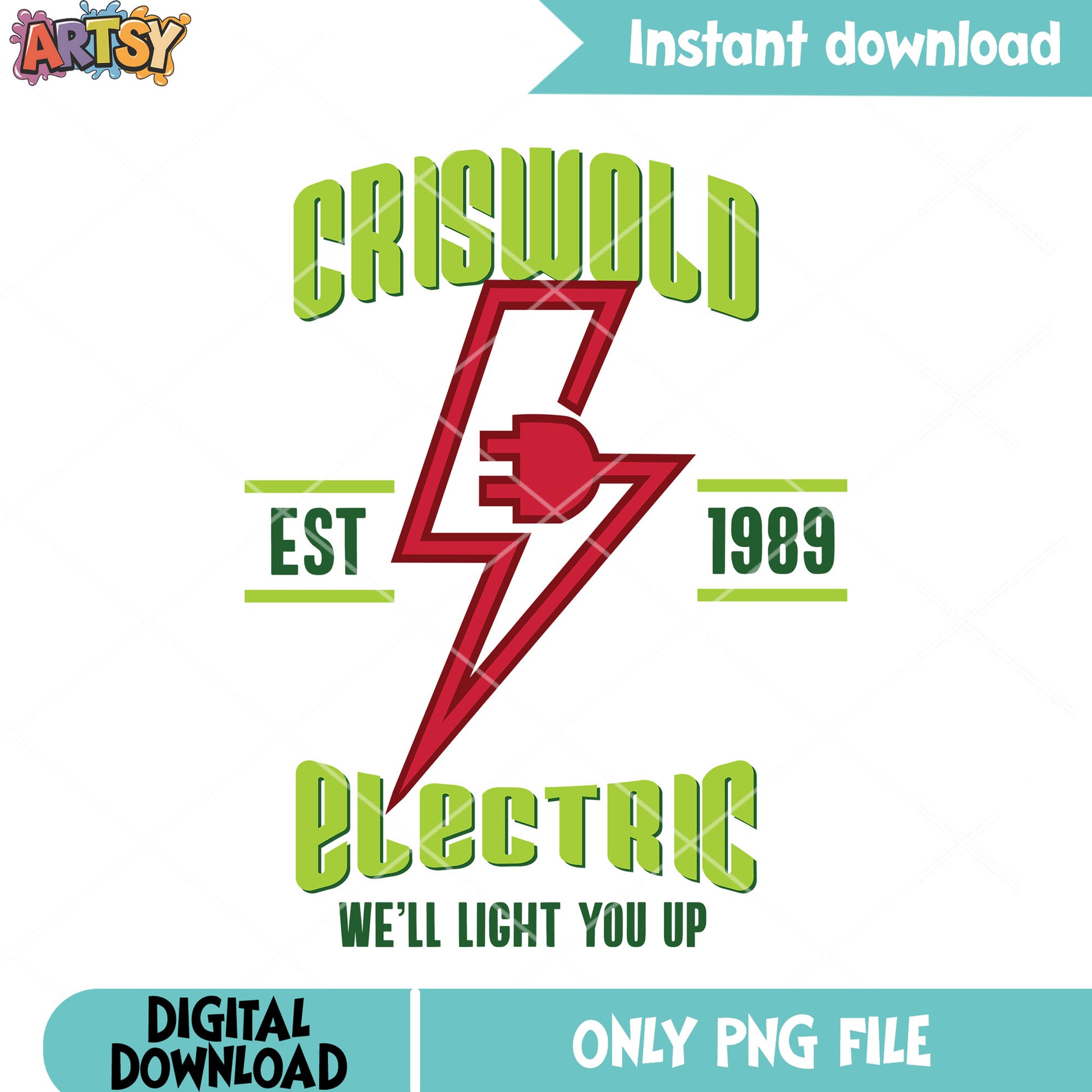 Background green griswold  png, bolt design logo png, griswold png