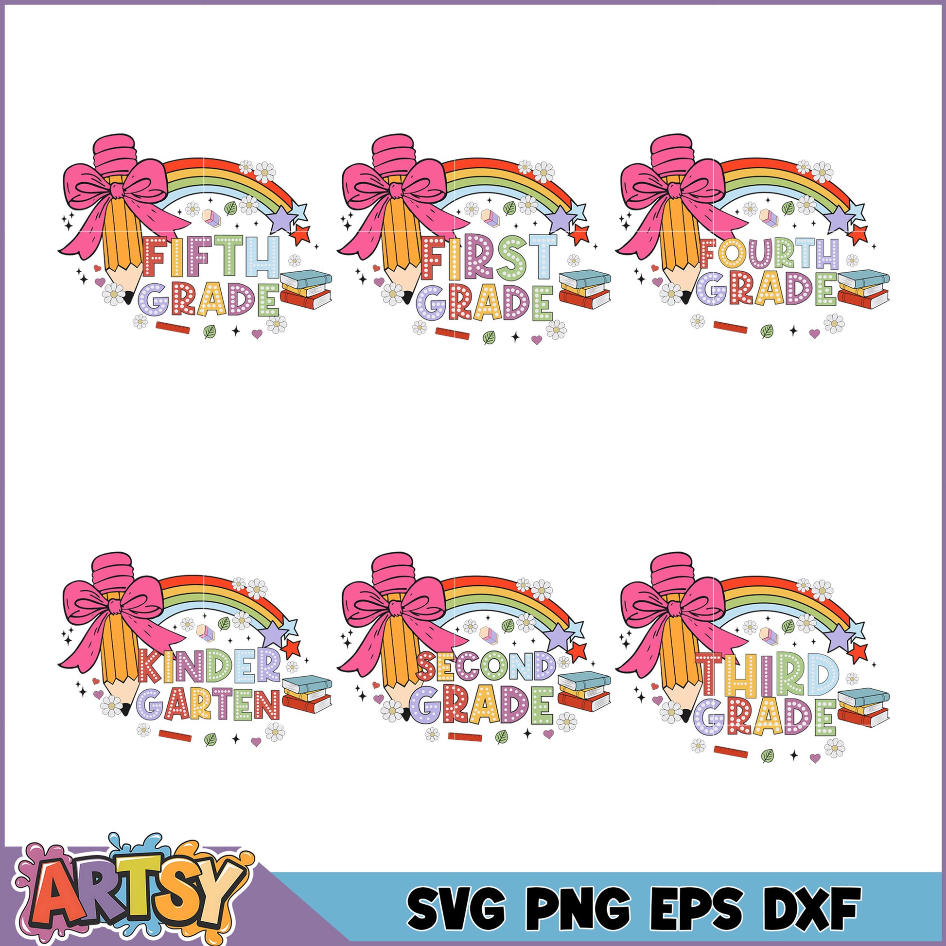 Back to School SVG Bundle Grades K-5
