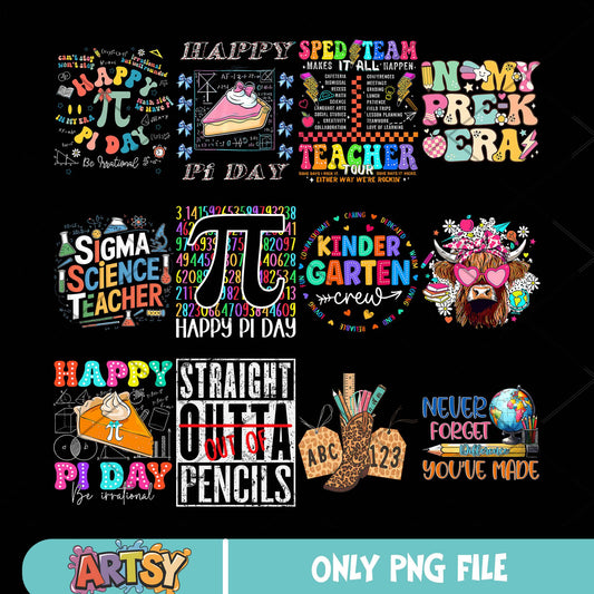 Back to school quotes png bundle, school quotes png, school vibes png