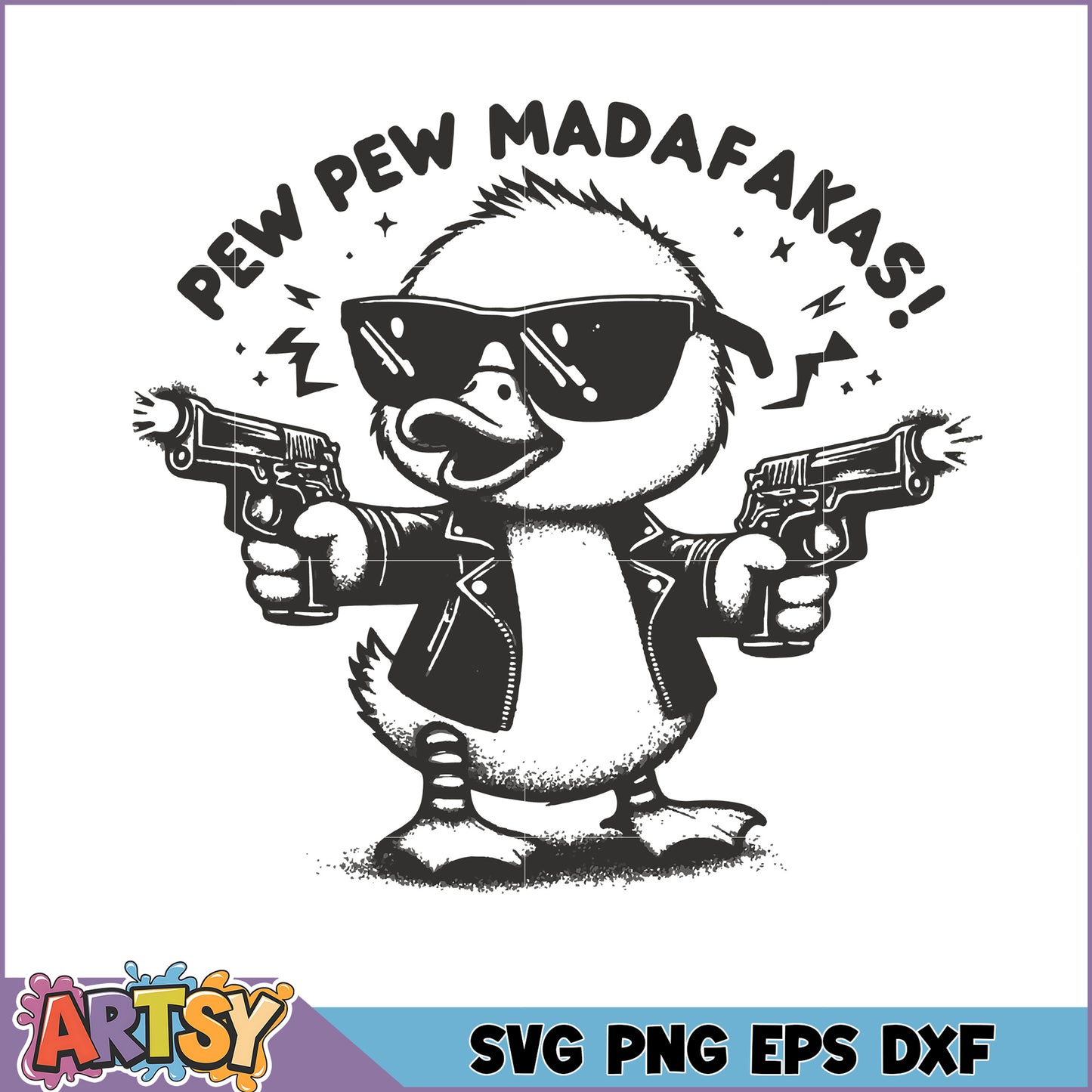 Badass Duck SVG Cut File