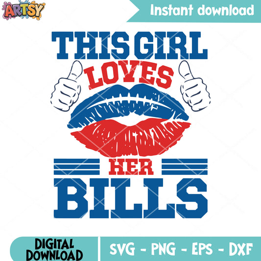 Ball bills buffalow svg, nfl football svg, buffalo bills svg