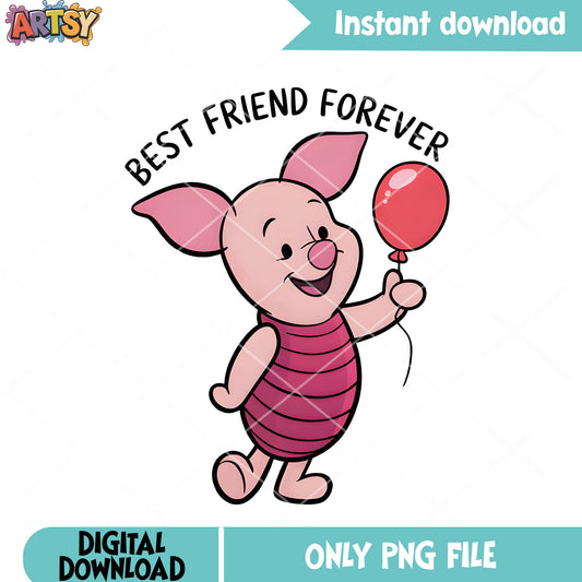Balloon best piglet winnie png, pooh bear png, winnie the pooh piglet png