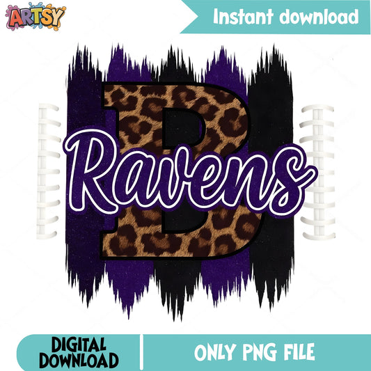 Baltimore Ravens Leopard PNG, Ravens Football PNG, NFL PNG