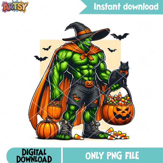 Banner the witch png, halloween marvel png, trick or treat png
