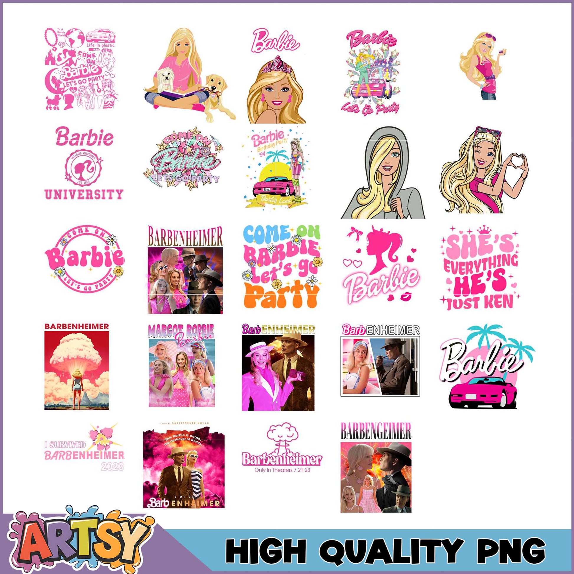 Barbie PNG Bundle High-Quality Images for Projects
