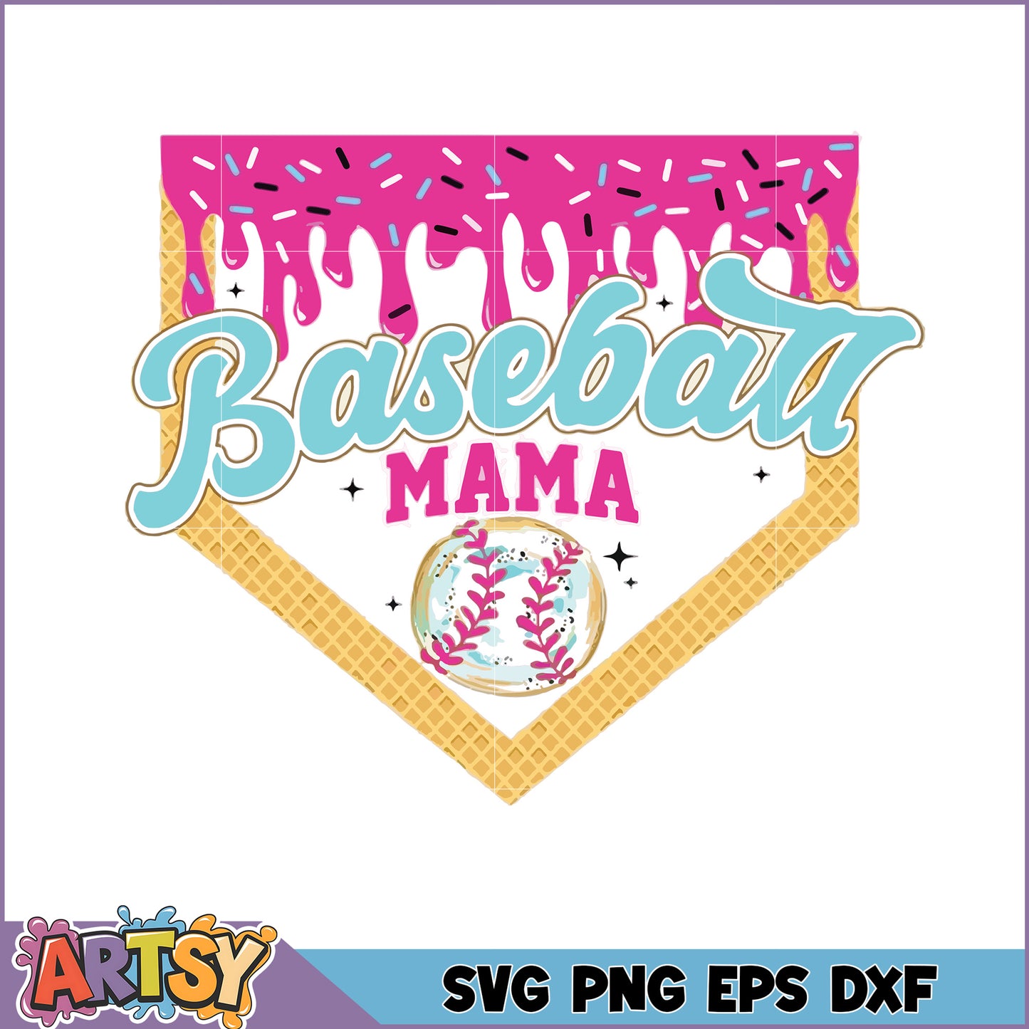 Baseball Mama SVG Graphic for Moms Who Love Baseball