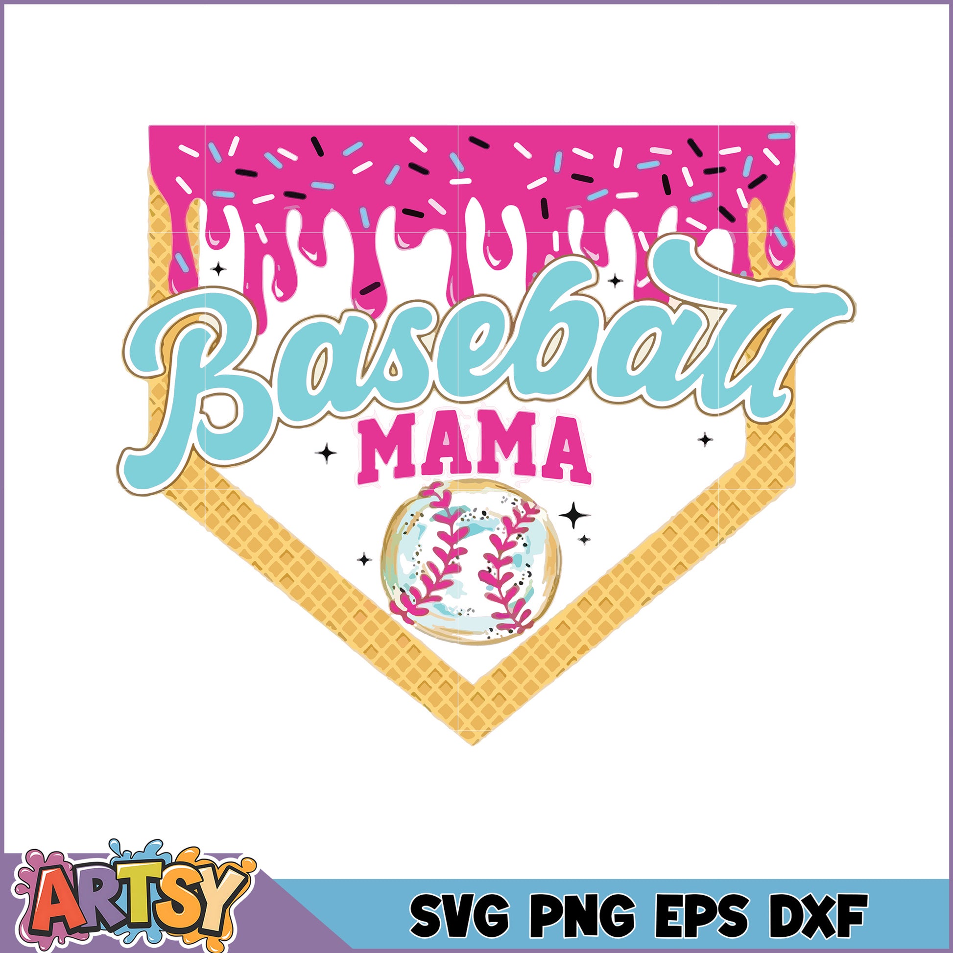 Baseball Mama SVG Graphic for Moms Who Love Baseball