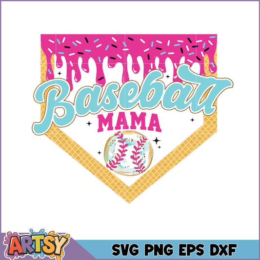 Baseball Mama SVG Graphic for Moms Who Love Baseball